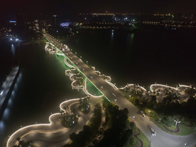 海花岛入岛桥梁夜景照明工程