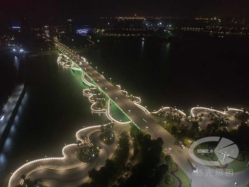 海花岛入岛桥梁夜景照明工程